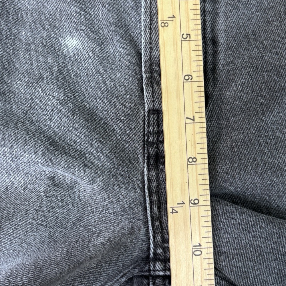 Reformation Jeans 28 Gray Cropped Wide Leg Button Fly Raw Hem Sustainable Fabric - Picture 12 of 12
